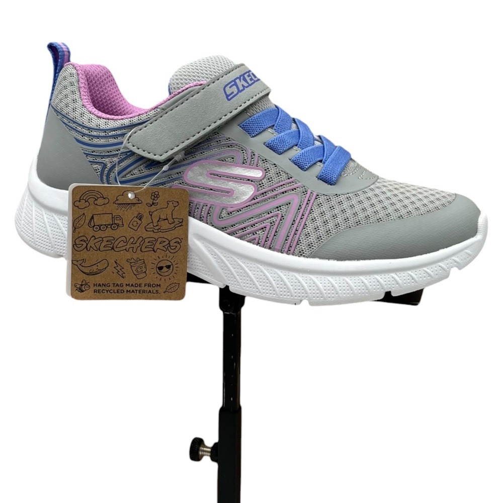 Skechers Microspec Plus Girls Slip-on Athletic Sneaker Size 13.5 Gray Lavender